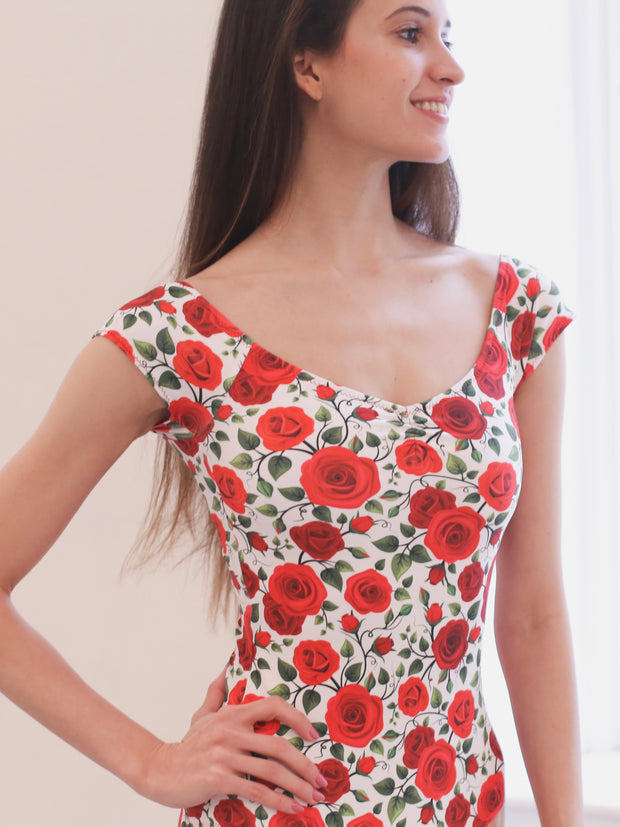 ROSE TO THE OCCASION Cap Sleeve with Pinch