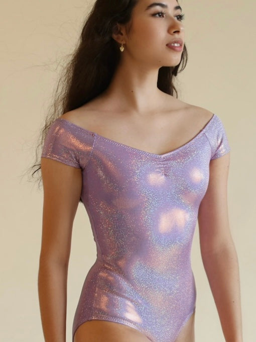 LAVENDER Sparkle Cap Sleeve with Pinch